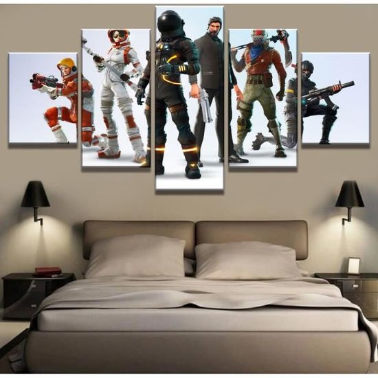 Sans Cadre 5 Pieces Imprimer Fortnite Jeu Jeu Affiche Cuadros - sans cadre 5 pieces imprimer fortnite jeu jeu affiche cuadros decoracion wall art pour la decoration de la maison achat vente tableau toile